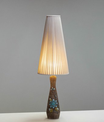 Large Stoneware Table Lamp by Tilgmans Keramic, Sweden, 1960s-JE-1718466