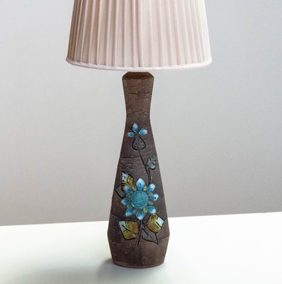 Large Stoneware Table Lamp by Tilgmans Keramic, Sweden, 1960s-JE-1718466