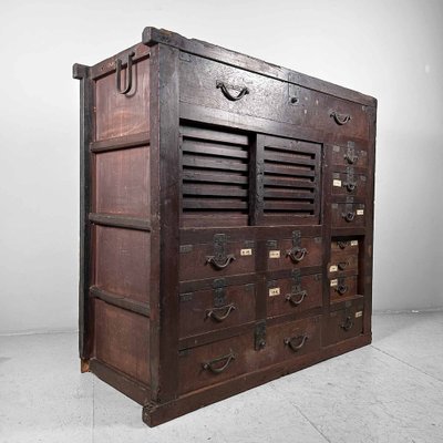 Large Store Archive Cabinet, Japan, 1890s-DWL-1787511