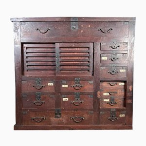 Large Store Archive Cabinet, Japan, 1890s-DWL-1787511