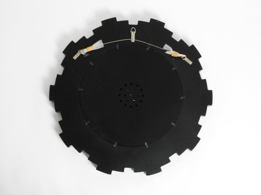 Large Sunburst Mirror Wall Clock, 1970s-RR-1083250