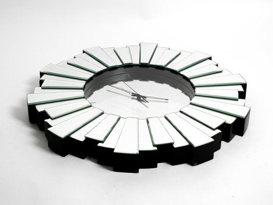 Large Sunburst Mirror Wall Clock, 1970s-RR-1083250