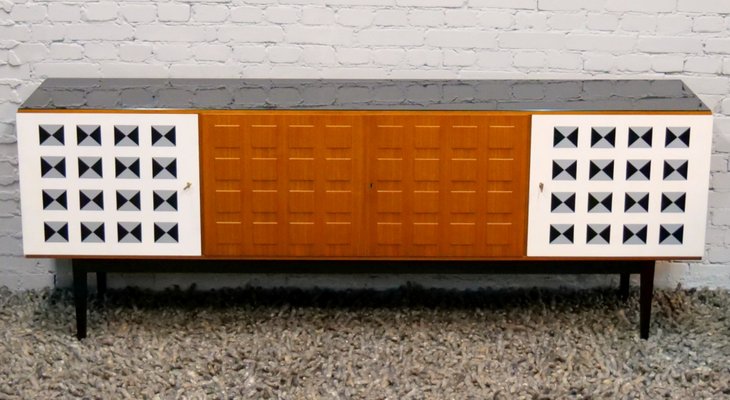 Large Swedish Chest of Drawers with Three-Dimensional Front, 1960s-QFD-1001395