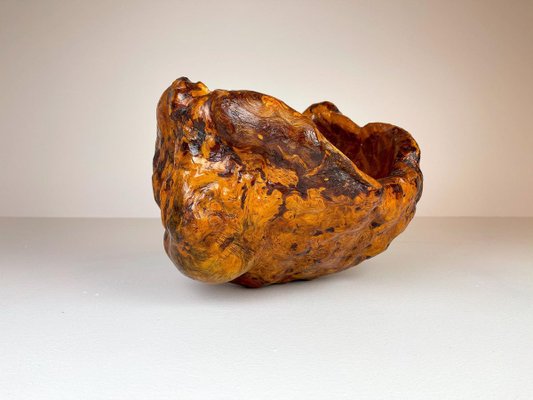 Large Swedish Folk Art Organic Burl Bowl, 1960s-UYK-890159