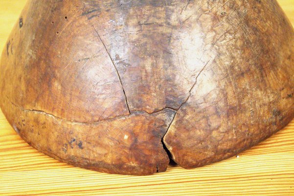 Large Swedish Folklore Carved Birchwood Bowl-UDU-1807824