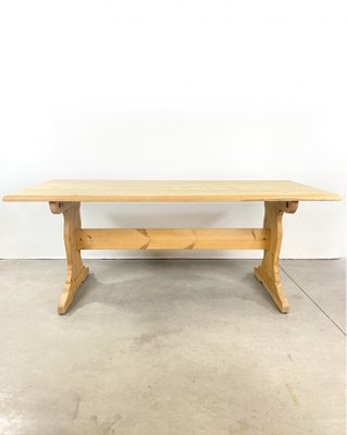 Large Swedish Pinewood Dining Table, 1980s-QFU-1194167