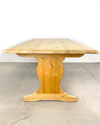 Large Swedish Pinewood Dining Table, 1980s-QFU-1194167