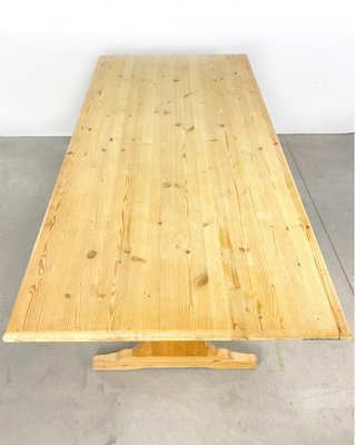 Large Swedish Pinewood Dining Table, 1980s-QFU-1194167