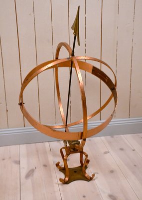 Large Swedish Wrought Iron, Brass and Copper Garden Sundial, 1960s-UDU-1821237