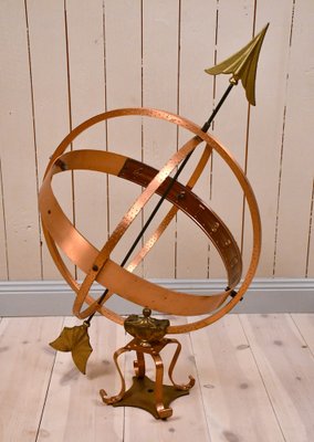 Large Swedish Wrought Iron, Brass and Copper Garden Sundial, 1960s-UDU-1821237