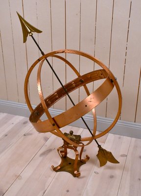 Large Swedish Wrought Iron, Brass and Copper Garden Sundial, 1960s-UDU-1821237