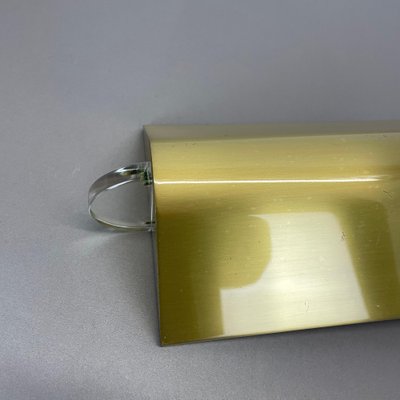 Large Swing Arm Brass & Acrylic Glass Wall Light in the style of Stilnovo, Italy, 1970s-QZ-1813060