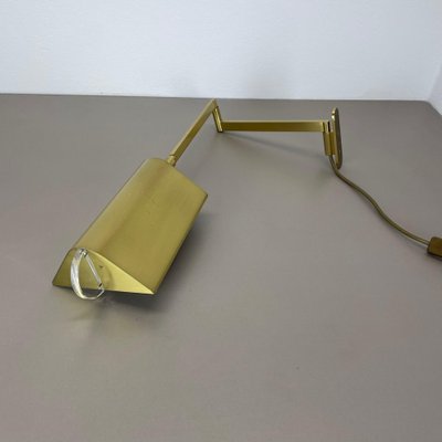 Large Swing Arm Brass & Acrylic Glass Wall Light in the style of Stilnovo, Italy, 1970s-QZ-1813060