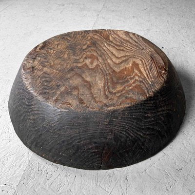 Large Taishō Decorative Wooden Dough Bowl, Japan, 1920s-DWL-1807026