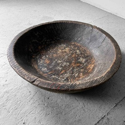 Large Taishō Decorative Wooden Dough Bowl, Japan, 1920s-DWL-1807026