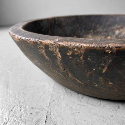 Large Taishō Decorative Wooden Dough Bowl, Japan, 1920s-DWL-1807026