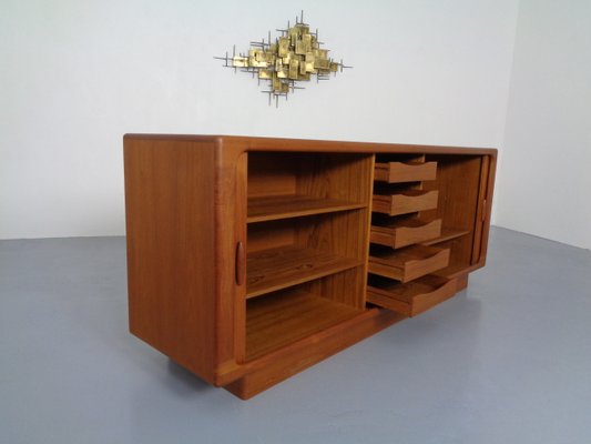 Large Teak Tambour Sideboard from Dyrlund, 1960s-RDW-999984