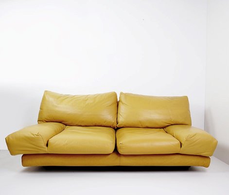 Large Tema 2-Seater Sofa in Leather by A. Piazzesi, Italy, 1980s-JG-1785183