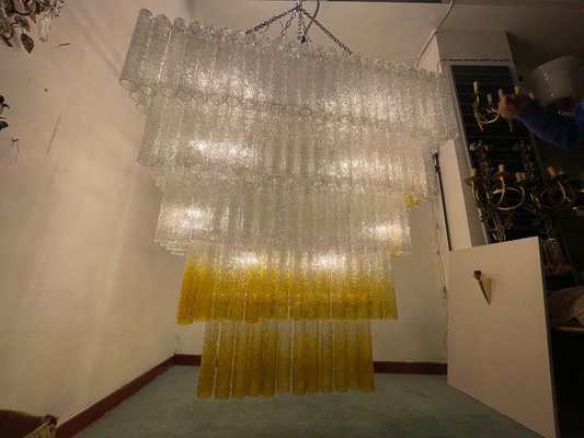 Large Textured Glass Chandelier, 1980s-JJC-1789846