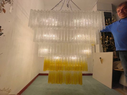 Large Textured Glass Chandelier, 1980s-JJC-1789846