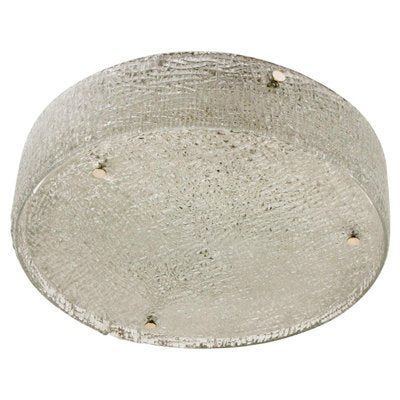 Large Thick Textured Glass Ceiling Light from Kalmar, 1960s-VDW-997149