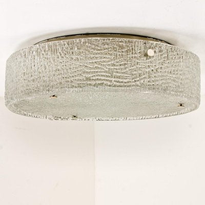 Large Thick Textured Glass Ceiling Light from Kalmar, 1960s-VDW-997149