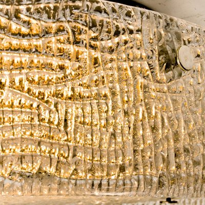 Large Thick Textured Glass Ceiling Light from Kalmar, 1960s-VDW-997149