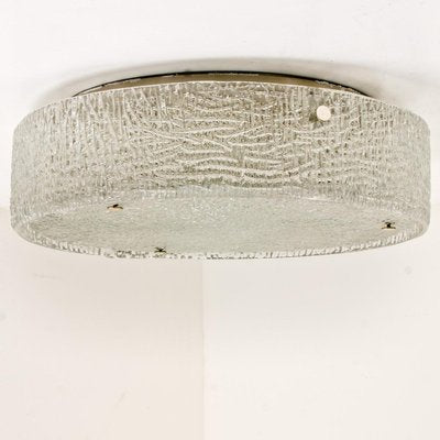 Large Thick Textured Glass Flush Mount, 1960s, set of 6-VDW-952915