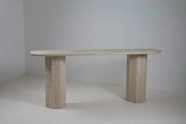 Large Travertine Console, Italy, 1970s-OTV-1727699