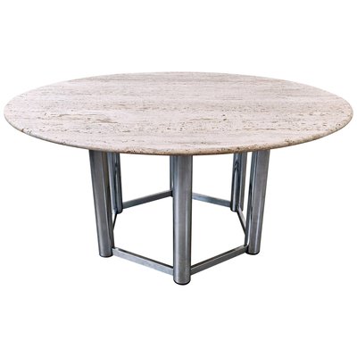 Large Travertine Dining Table-FGA-923737