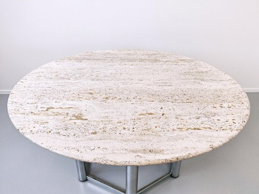 Large Travertine Dining Table-FGA-923737