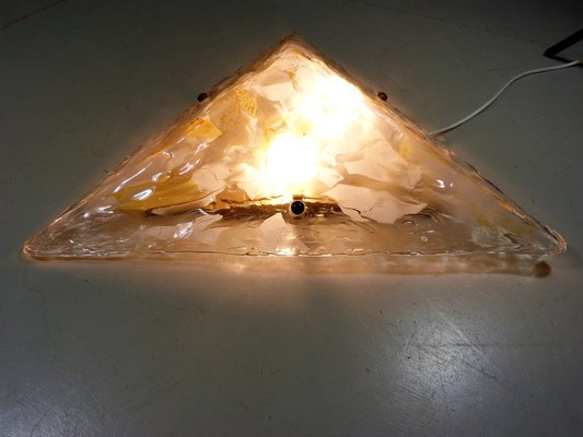 Large Triangular Glass Wall Light, 1960s-TU-1176664