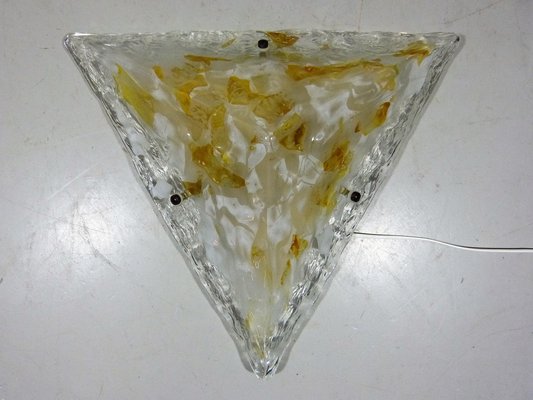 Large Triangular Glass Wall Light, 1960s-TU-1176664