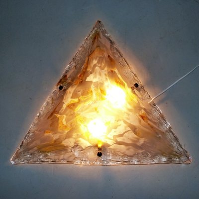 Large Triangular Glass Wall Light, 1960s-TU-1176664