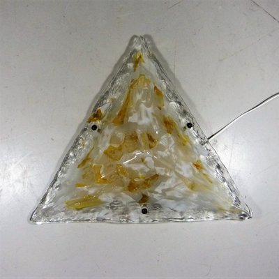 Large Triangular Glass Wall Light, 1960s-TU-1176664