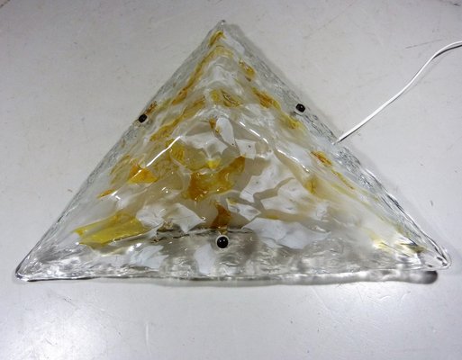 Large Triangular Glass Wall Light, 1960s-TU-1176664