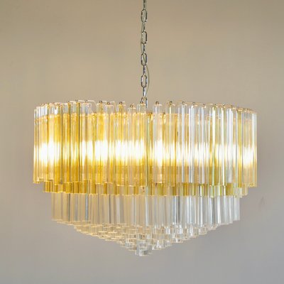 Large Trilobi Glass Chandelier in Murano Glass-INL-1388767