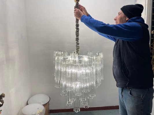 Large Tronchi Murano Glass Chandelier, 1980s-JJC-1796054