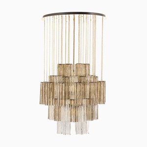 Large Tronchi Murano Glass Chandelier by Venini for Kalmar, Austria, 1960s-UGR-1301193