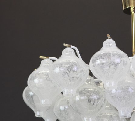 Large Tulipan Glass Chandelier from Kalmar, Austria, 1960s-UGR-1110875