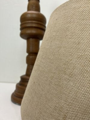 Large Turned Oak Table Lamp, 1960s-WZZ-1388691