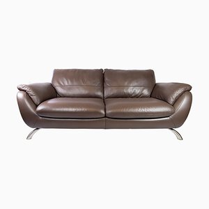 Large Two Seater Sofa in Brown Leather from Italsofa-UY-980688