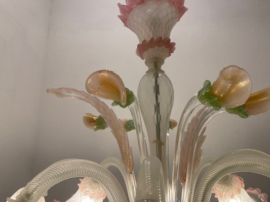 Large Venetian Murano Glass Chandelier, 1960s-JJC-1772425