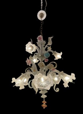 Large Venetian Murano Glass Harlequin Chandelier, 1960s-JJC-1744252