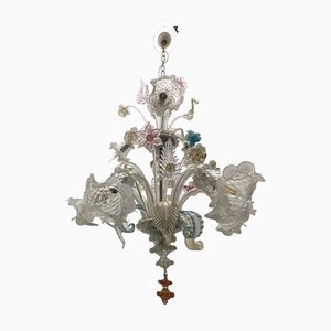 Large Venetian Murano Glass Harlequin Chandelier, 1960s-JJC-1744252