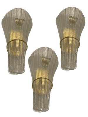 Large Venetian Murano Glass Sconces, 2006, Set of 3-JJC-1703329