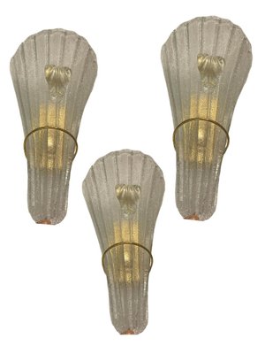 Large Venetian Murano Glass Sconces, 2006, Set of 3-JJC-1703329