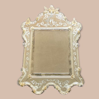 Large Venetian Murano Glass Wall Mirror , 1960s-JJC-1427594