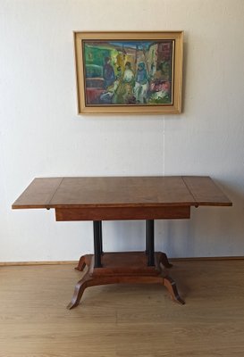 Large Victorian Style Adjustable Side Table, 1950s-ZEF-1757843