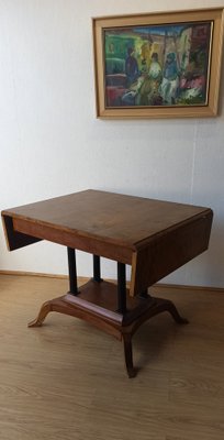 Large Victorian Style Adjustable Side Table, 1950s-ZEF-1757843